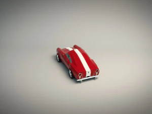 low poly muscle car 01 3D Model