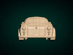 low poly muscle car 01 Model 3D