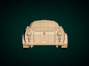 low poly muscle car 01 3D Model