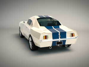 low poly muscle car 02 3D मॉडल