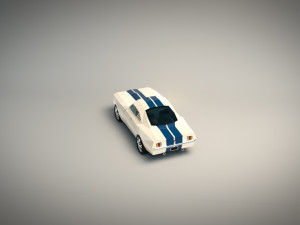 low poly muscle car 02 3D मॉडल