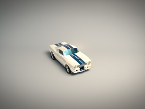 low poly muscle car 02 3D मॉडल