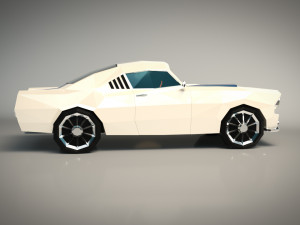 low poly muscle car 02 3D मॉडल