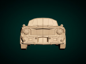 low poly muscle car 02 3D मॉडल