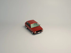 low poly cartoon city car 03 3D Model