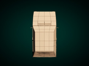 low poly cartoon city car 03 3D Model