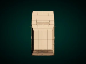 low poly cartoon city car 03 3D Model