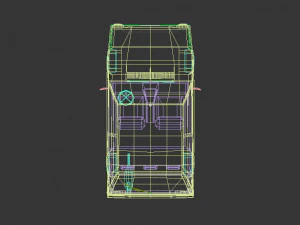 low poly cartoon city car 03 3D Model