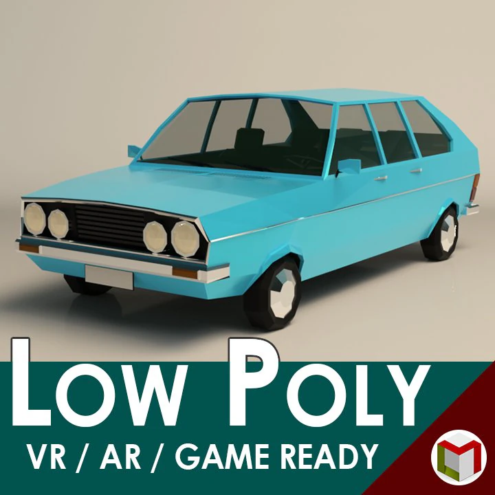 low poly sedan car 03 3D Model .c4d .max .obj .3ds .fbx .stl .blend 