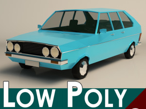 low poly sedan car 03 3Dモデル