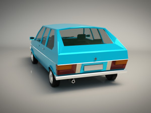 low poly sedan car 03 3Dモデル