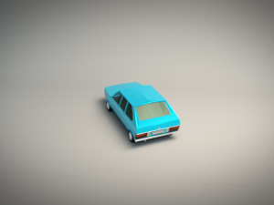 low poly sedan car 03 3Dモデル