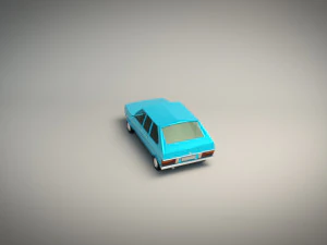 low poly sedan car 03 3D Model