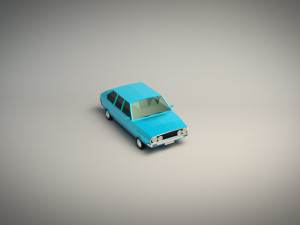 low poly sedan car 03 3Dモデル