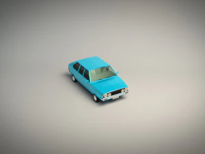 low poly sedan car 03 3D Model