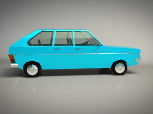low poly sedan car 03 3D Model