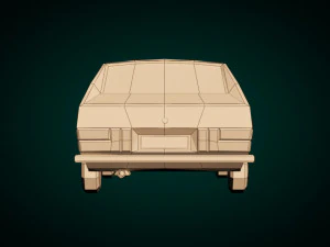 low poly sedan car 03 3D Model
