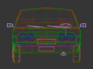 low poly sedan car 03 3Dモデル