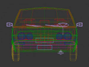 low poly sedan car 03 3D Model