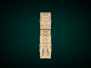 low poly fire truck 3D Модель