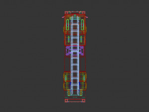low poly fire truck 3D Модель