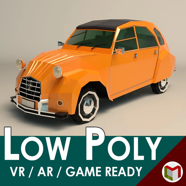 low poly city car 04 3D Model .c4d .max .obj .3ds .fbx .stl .blend