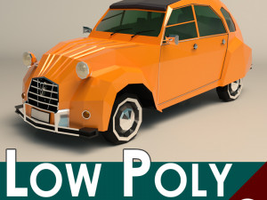 low poly city car 04 3D Model