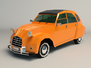 low poly city car 04 Modelo 3D