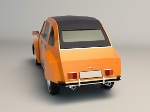 low poly city car 04 Modelo 3D