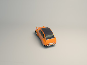 low poly city car 04 Modelo 3D