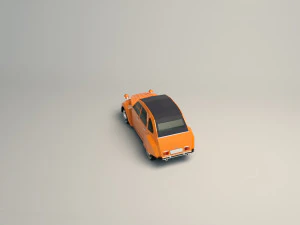 low poly city car 04 3D Model