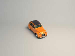 low poly city car 04 Modelo 3D
