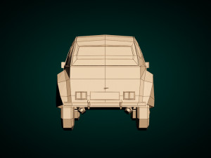 low poly city car 04 Modelo 3D