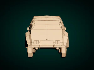 low poly city car 04 3D Model