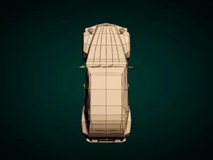 low poly city car 04 3D Model