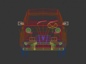 low poly city car 04 Modelo 3D