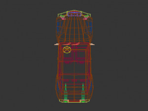 low poly city car 04 Modelo 3D