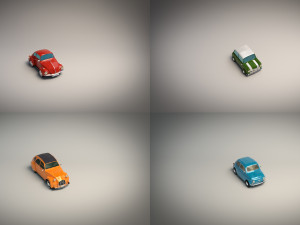 low poly city car pack 3D Модель