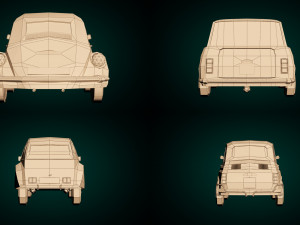 low poly city car pack 3D Модель