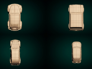 low poly city car pack 3D Модель