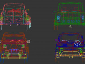 low poly city car pack 3D Модель