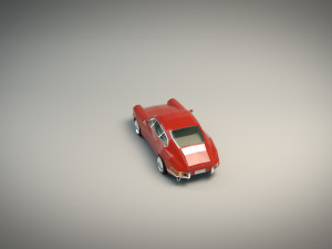 low poly sports car Modelo 3D