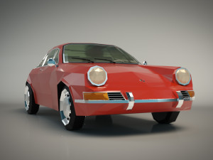 low poly sports car Modelo 3D
