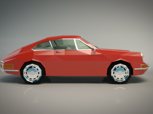 low poly sports car Modelo 3D