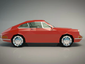 low poly sports car 3D Model