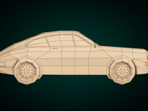 low poly sports car Modelo 3D