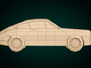 low poly sports car 3D Model
