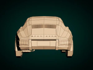 low poly sports car 3D Model