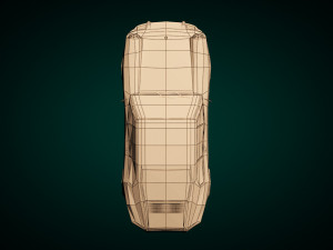 low poly sports car Modelo 3D