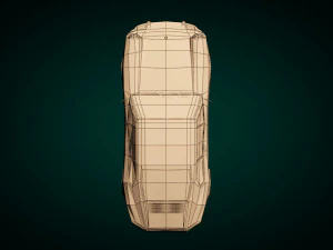 low poly sports car 3D Model